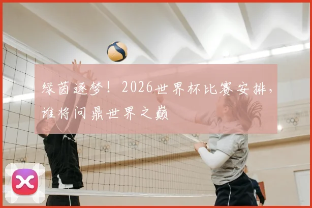 绿茵逐梦！2026世界杯比赛安排，谁将问鼎世界之巅
